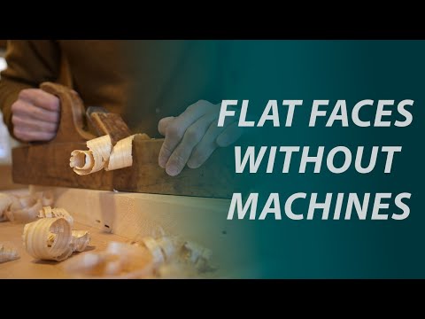 01 Stock Preparation by hand. How to plane a flat face.