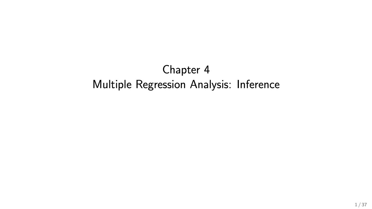 Wooldridge Econometrics for Economics BSc students Ch. 4: Inference