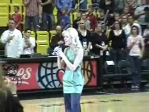 Katie Marino sings The National Anthem
