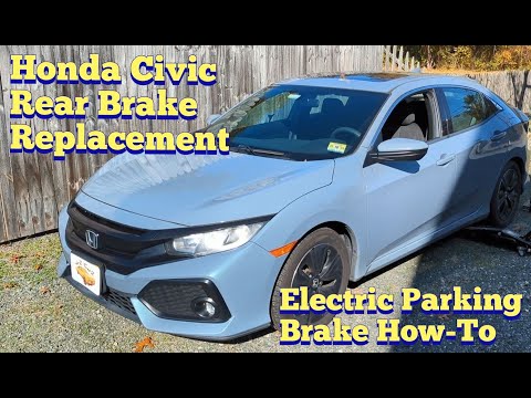 Honda Civic rear brake pad and rotor replacement with electric parking brake