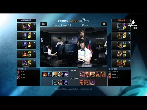 CJ vs JAG Game 1 Highlights - CJ ENTUS vs JIN AIR GREEN WINGS - W7 LCK Champions Korea Summer 2015