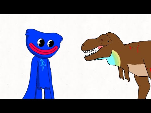 T-Rex vs Huggy Wuggy (Sorta Animation)
