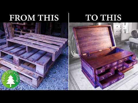 Over 1000 Copper Rivets And A Pile Of Pallets. Steampunk Apothecary Chest.