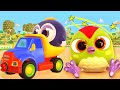 Hop Hop the owl teaches Peck Peck how to use the lift. Cartoon collection of baby cartoons for kids.