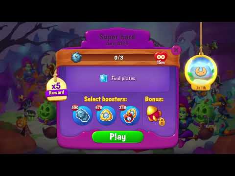 Fishdom 6374 Super Hard Level - 12 moves - NO BooSTERS