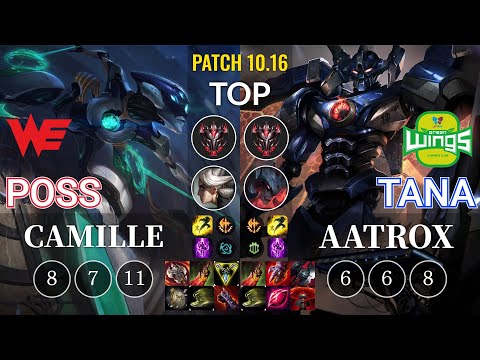 WE Poss Camille vs JAG TaNa Aatrox Top - KR Patch 10.16
