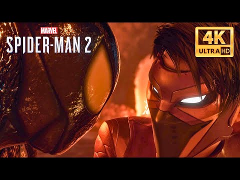 Black Suit Spider-Man vs Wraith Boss Fight - Marvel's Spider-Man 2 (4K 60FPS)