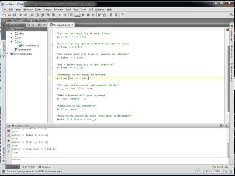 Clojure Koans 1 Equalities