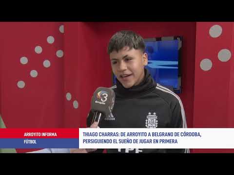 Fútbol: Thiago Charras, de Arroyito a las inferiores de Belgrano de Córdoba