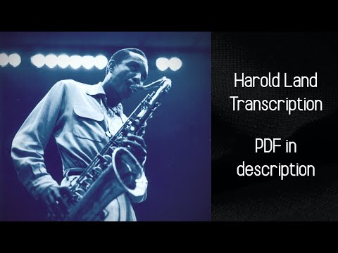 Harold Land — Joy Spring (Bb Saxophone Transcription)