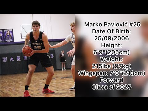 Marko Pavlović C/O 2025 Senior Year Full Highlights