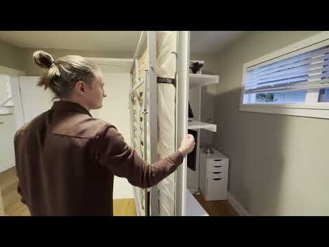 Rotating Murphy Bed Office with Shelves and Desk  | Expand Furniture