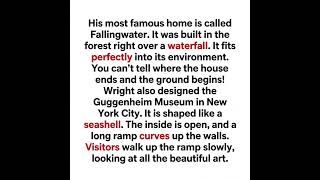 Frank Lloyd Wright- Reading Story