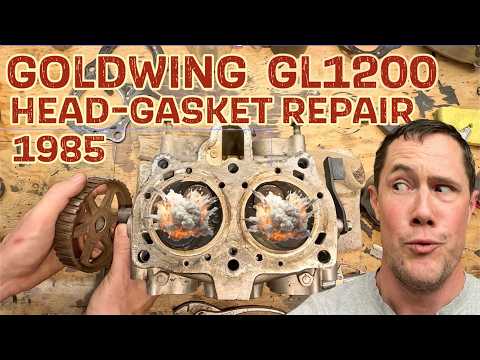 Goldwing GL1200 Head Gasket Replacement, Combustion Leak Test, DIY Head Resurfacing
