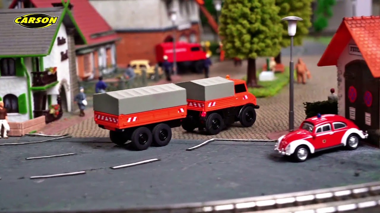 RC auto s přívěsem MB Unimog U406