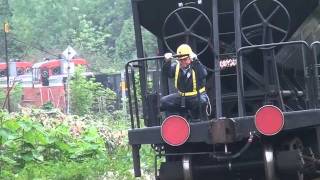 preview picture of video '宗谷本線DE15×2+ホキ10散布作業 Maintenance of railway track,Souya Line,Hokkaido,Japan'