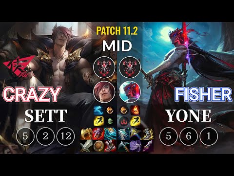RW Crazy Sett vs Fisher Yone Mid - KR Patch 11.2