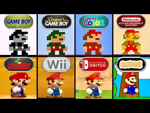 Super Mario Land GB vs GBC vs SGB vs NES vs SNES vs Wii vs Switch vs Scratch - 4K