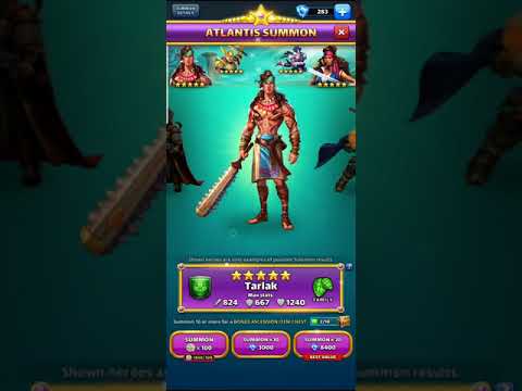 Empires And Puzzles : x 18 Atlantis Pull x10 Epic Troop Pull.