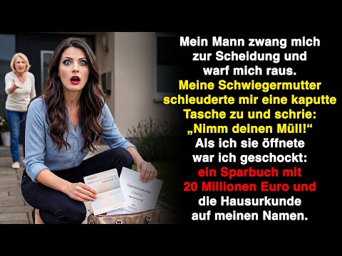Mein Mann zwang mich zur Scheidung. Meine Schwiegermutter warf mir eine Tasche zu. Als ich sie öffn
