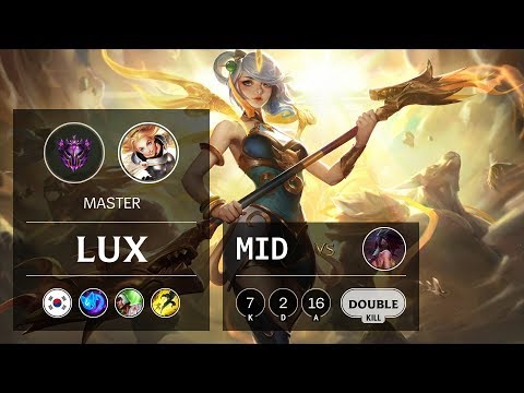 Lux Mid vs Akali - KR Master Patch 9.8