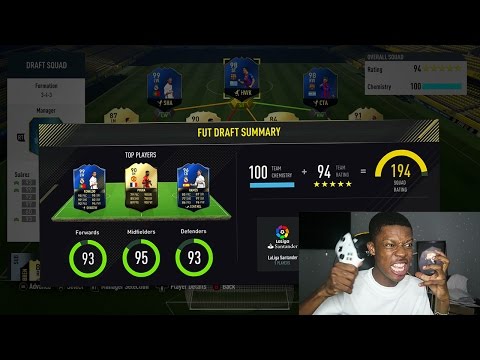 OMG IMPOSSIBLE 194 RATED FUT DRAFT!!! FIFA 17 WORLD RECORD FUT DRAFT CHALLENGE