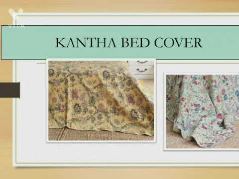 Printed Cotton Queen Size Kantha Quilt