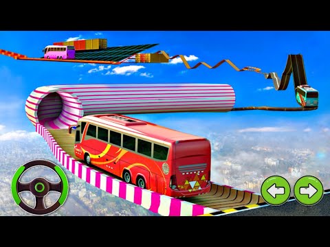 Master the Impossible in the Latest Stunt Bus Game 2024 - Android Gameplay