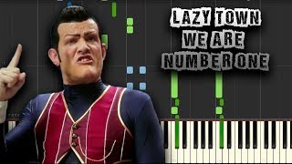Lazy Town - We are Number One - Piano Tutorial (Sy