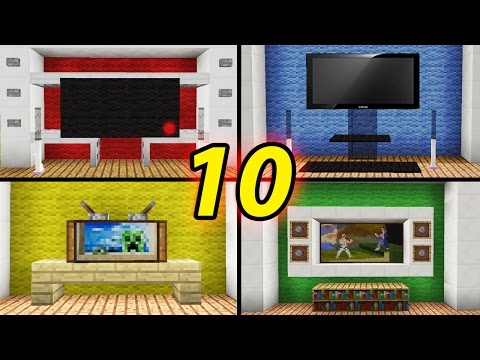 WiederDude Tutorials - 10 Tv Designs to Improve Your House in Minecraft / How to Build / Tutorial / Modern /