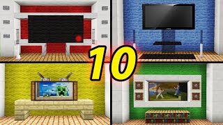 10 Tv Designs to Improve Your House in Minecraft / How to Build / Tutorial / Modern /