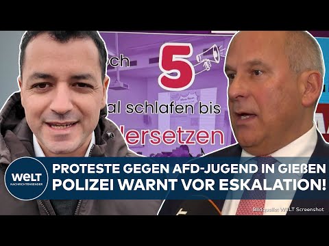 Video Thumbnail: GIEßEN: Gründung von AfD-Jugend! Proteste in Hessen! Klinken bereiten sich auf Verletzte vor