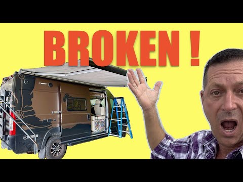 BUSTED AWNING & CABINET in Winnebago Travato. How Was It Fixed?