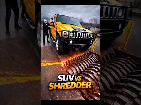Что будет если внедорожник засунуть в огромный шредер? 😱