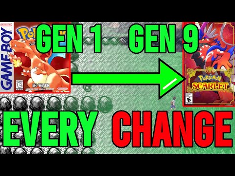 EVERY Change Between EVERY Generation of Pokemon Games!! (PART 1) #pokemon