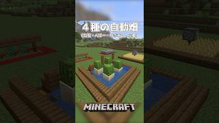 【Minecraft】4種の自動畑（丸石・ベリー・サボテン・小麦）（4 Starter Farms）#shorts #minecraft #minecraftshorts #マインクラフト #マイクラ