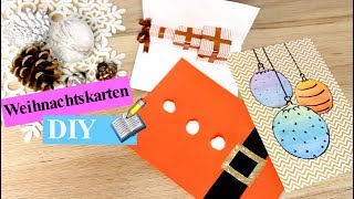 DIY Weihnachtskarten | 3 Designs für süße Karten