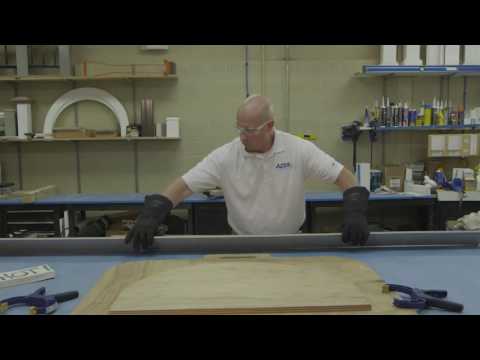 Part of a video titled How to Use Heat Bending on PVC Trim to Form a Curved Profile