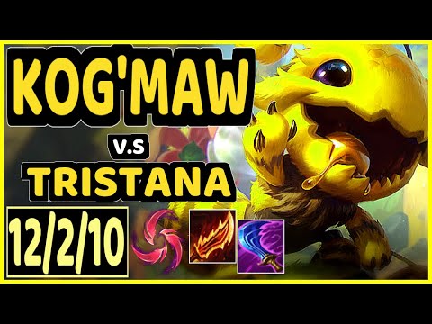 KOBBE (KOG'MAW) vs TRISTANA - 12/2/10 KDA BOTTOM ADC GAMEPLAY - EUW Ranked GRANDMASTER