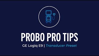 Probo Pro-Tips: Transducer Presets on the GE HealthCare LOGIQ E9