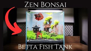 BONSAI BETTA FISH TANK SETUP - BONSAI AQUASCAPE - UNDERWATER JAPANESE GARDEN