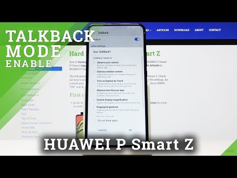 How to Activate Talkback in HUAWEI P Smart Z – Exit Talkback Mode