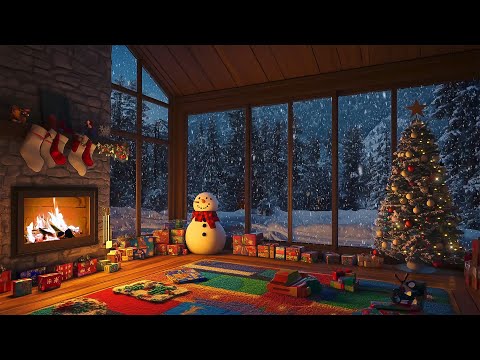 Serene Blizzard Winds and Cozy Fireplace NO ADS - Relax, Focus, and Sleep Deeply