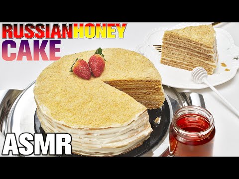 How to make Medovik - Russian Honey Cake | ASMR