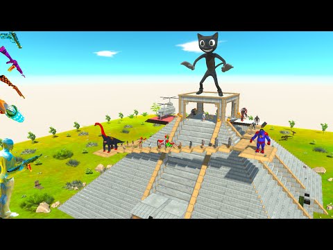 FPS PERSPECTIVE vs CARTOON CAT PYRAMID PARKOUR RESCUE MISSION - ARBS