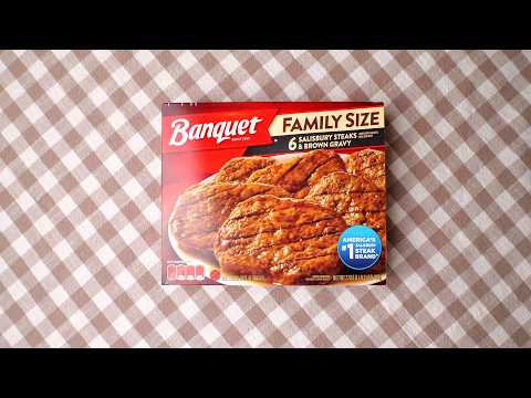 Banquet Family Size Salisbury Steaks Review! (Box Instructions) đ„
