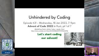 Download the video "Day 01 of Advent of Code in Rust! Episode 63 of Unhindered by Coding"