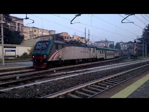 E464 199+8 piano ribassato Trenord e XMPR - Monza 31/10/2016