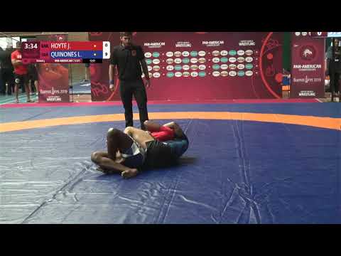 Round 3 Men's GP No-Gi - 71 kg: J. HOYTE (BAR) v. L. QUINONES (USA)