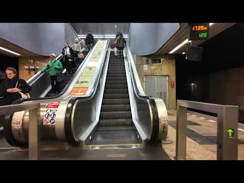 Czech Reopublic, Prague, Budějovická Metro Station, 1X escalator